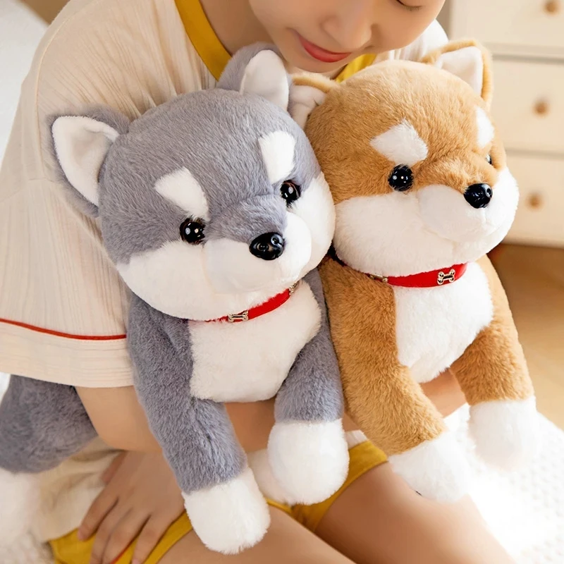 

High Quality Shiba Inu Dog Plush Toy Simulation Stuffed Puppy Corgi Dill Soft Kawaii Cartoon Animal Pillow Gift for Kid Children