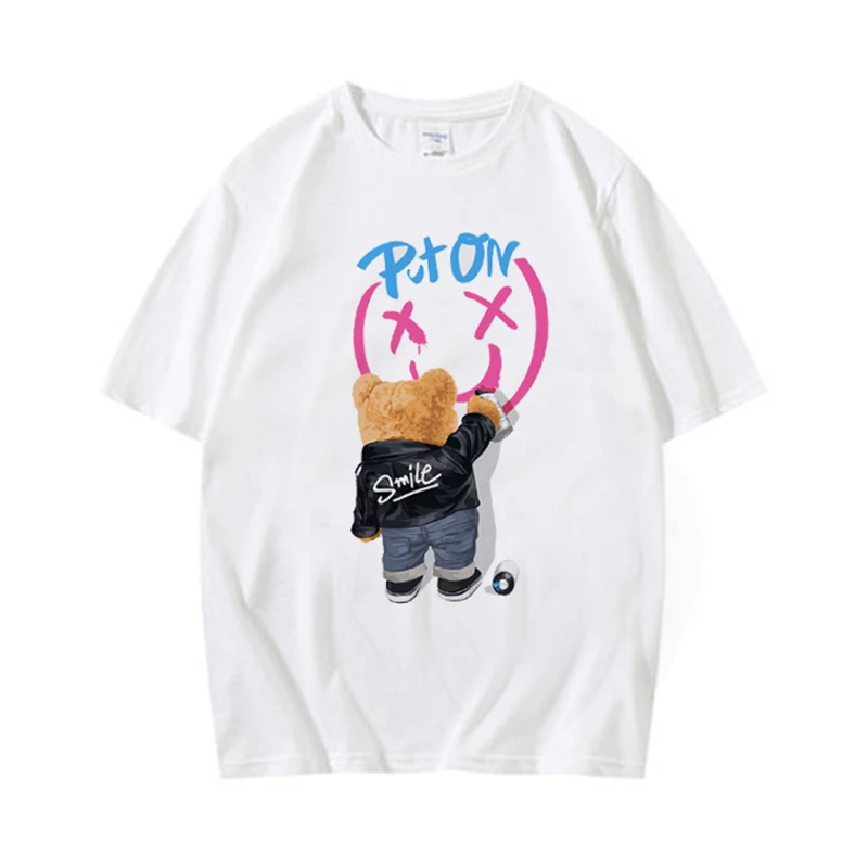 

T-shirts Women 90s Mujer Camisetas Bear Girl Animal Clothes Panda Cartoon Stylish Tshirt Top Lady Print Sexy Tee T-Shirt