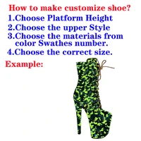 shinny pu customize style pole dance shoes