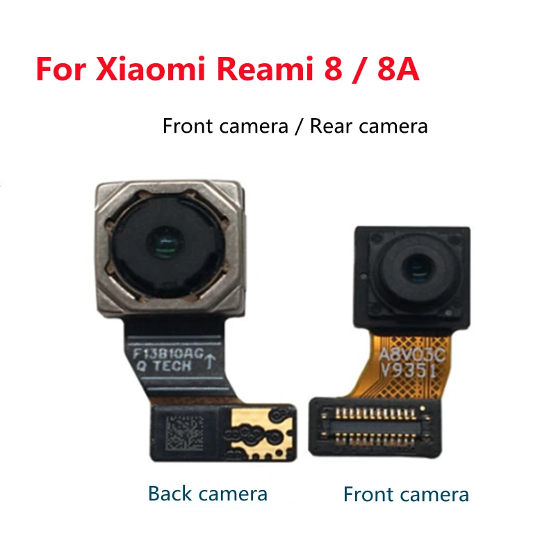 Front Rear Back Camera 8A Small Front Camera For Xiaomi Redmi 8 8A Main Big Back Rear Camera Flex Cable
