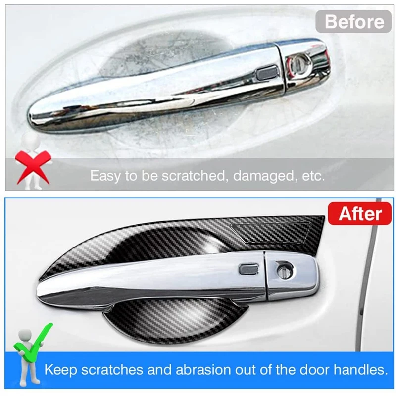 Для Nissan X-Trail T33 2021 2022 X Trail из углеродного волокна дверная ручка автомобиля крышка