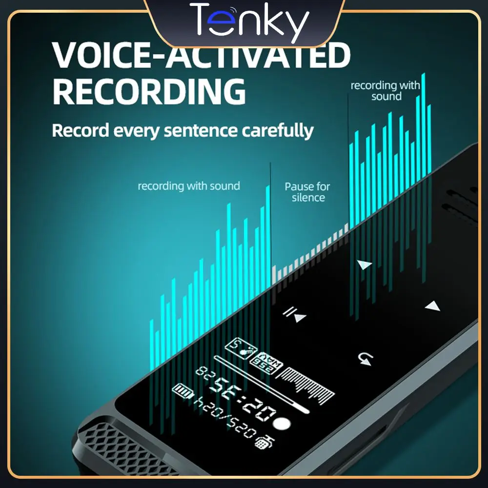 

Recording Pen Zinc Alloy Metal Shell Design Automatically Record When There Is Sound Mp3 Recorder One Click Recording Walkman