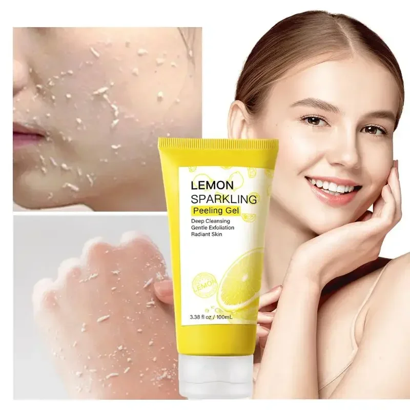 

Lemon Exfoliating Gel Gentle Deep Cleansing Exfoliating Scrub Facial Gel Mud Rub Soothing Body Remove Dead Skin