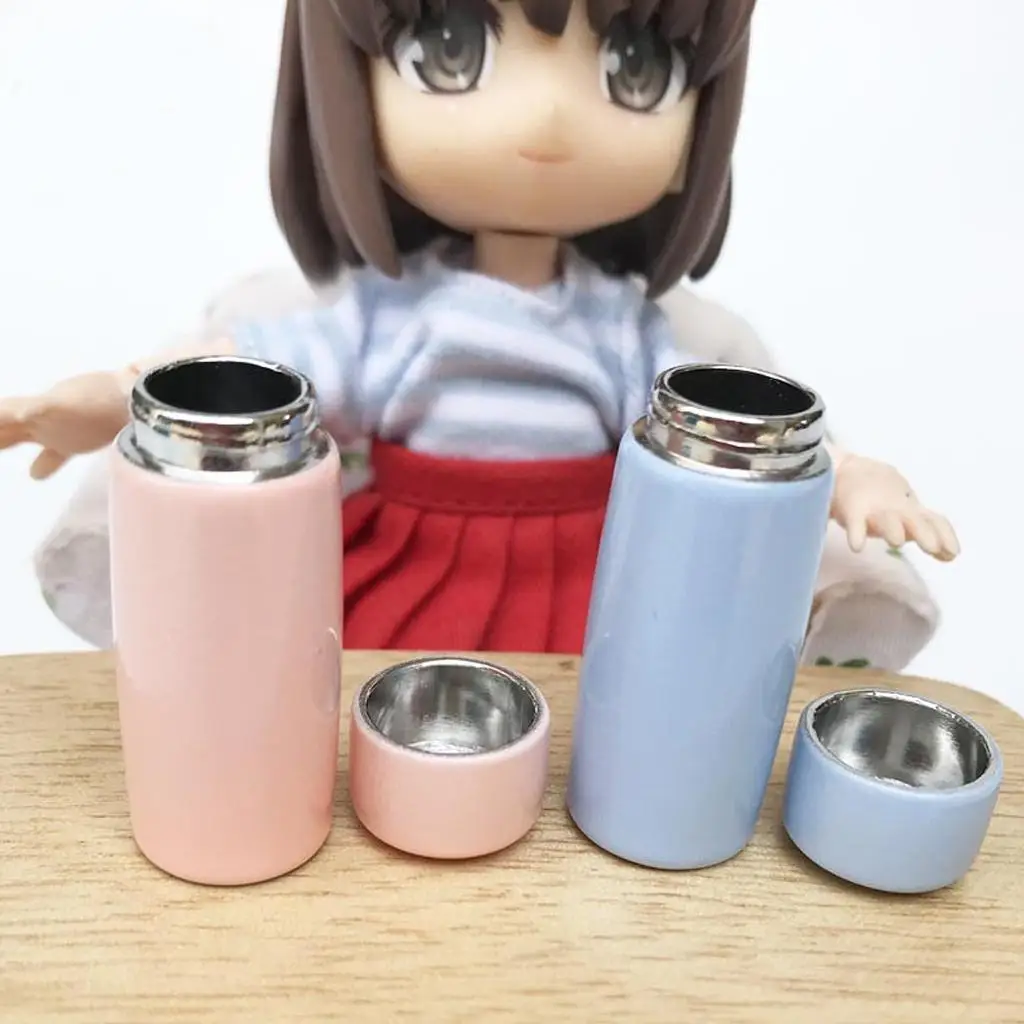 

1/6 Dollhouse Miniature Stainless Steel Water Cup Furniture Accessory