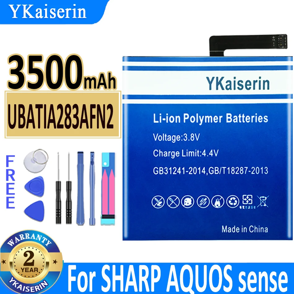 

YKaiserin UBATIA283AFN2 Battery For SHARP AQUOS Sense 1 Sense1 ICP5/63/62 Batteries 3500mAh + Free Tools