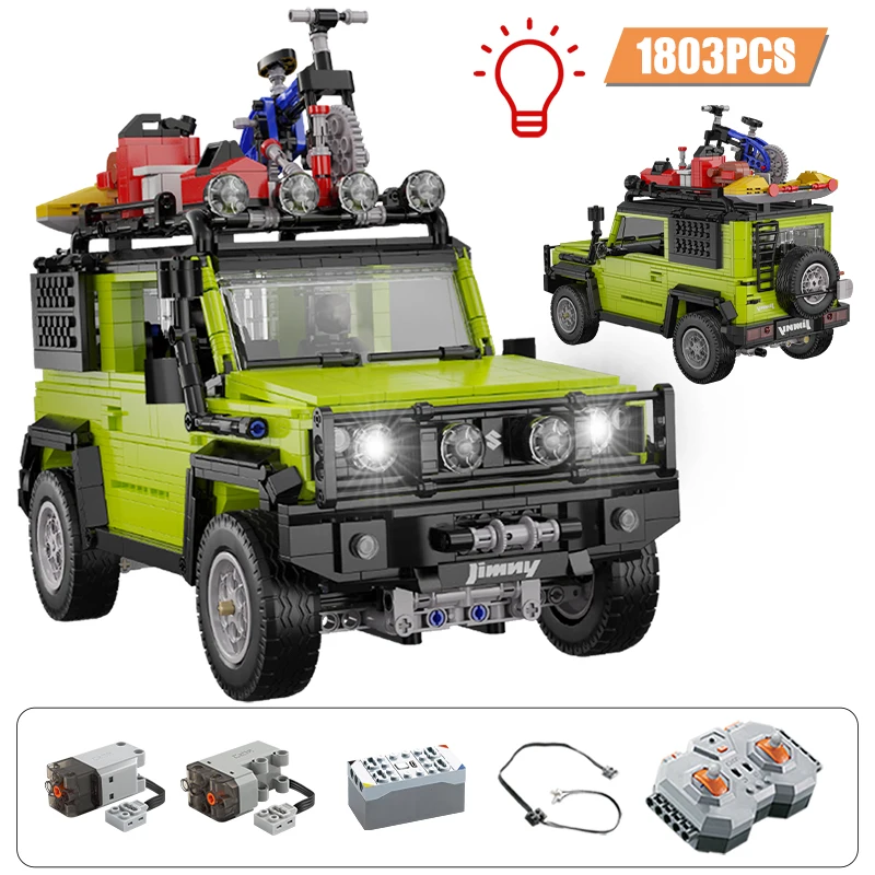 

1803 Pcs Off-road Tourer Racing Vehicle App Remote Control Bike Building Block City Compatible SUV Rc Car Bricks Toys for Boy