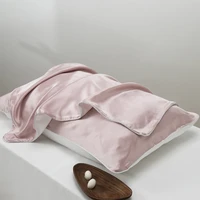 silk pillowcase 100 mulberry silk solid color 16 mm piped envelope bound single sided silk