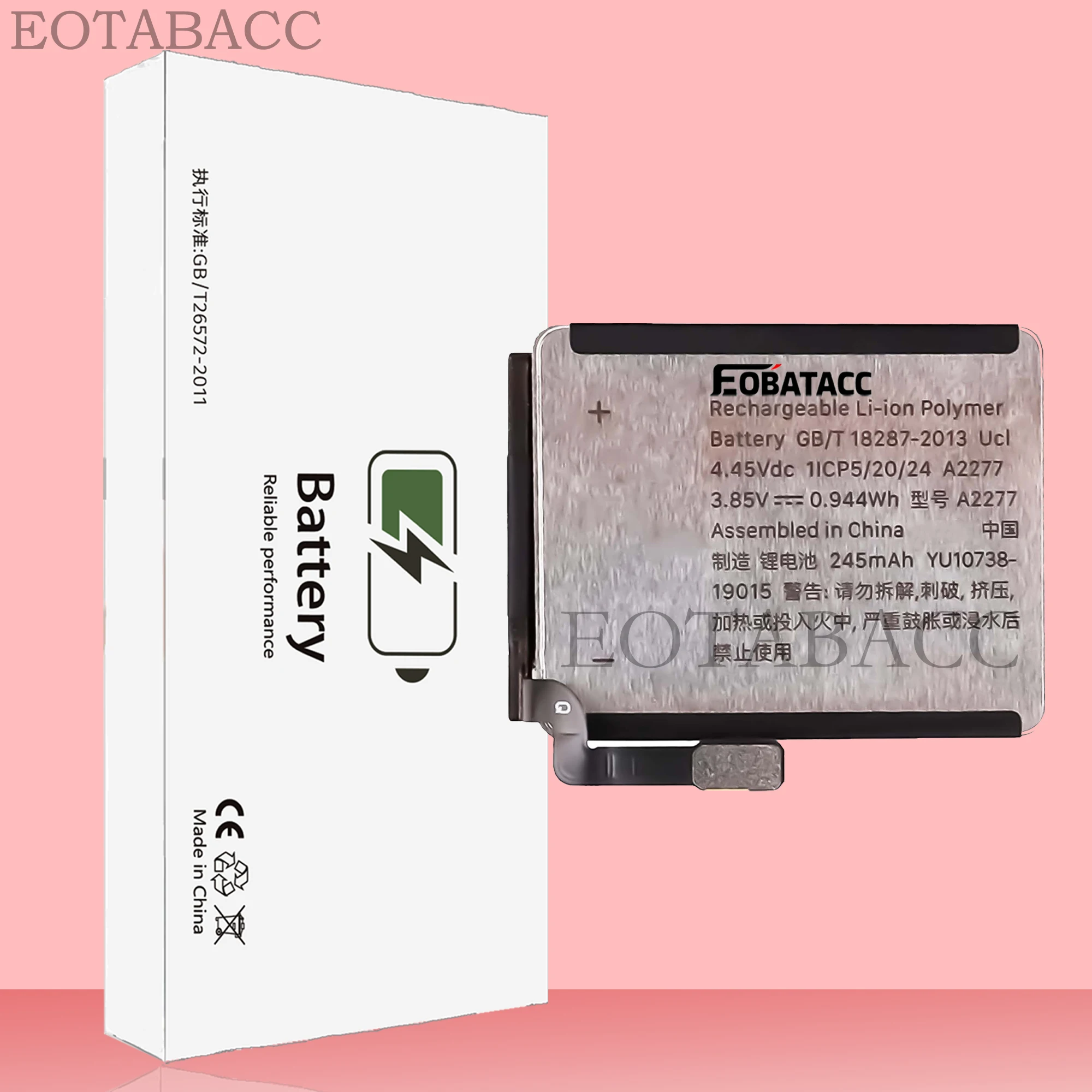 Запасной аккумулятор EOTABACC 245 мАч A2277 батарея для iWatch Series 5 S5 40 мм батареи умных