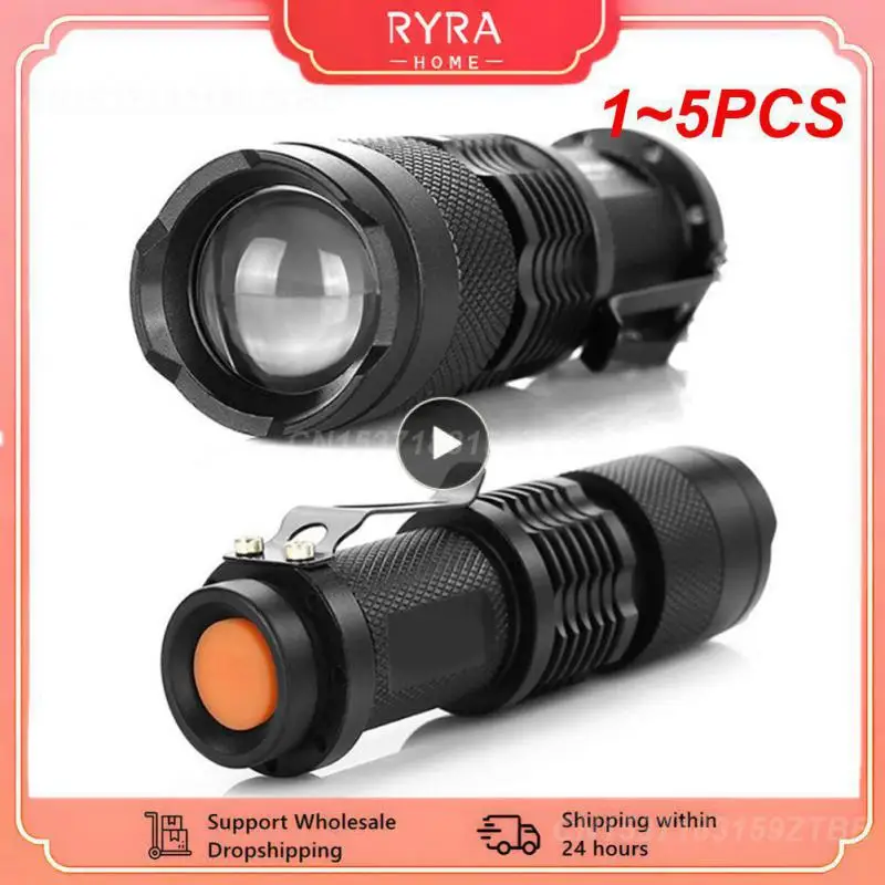 

1~5PCS UV Flashlight 365/395nm Portable Mini Ultraviolet Torch Waterproof Zoomable Violet Light Pet Urine Scorpion Detector UV