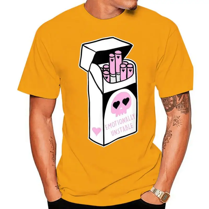 

Camiseta de cigarrillo gótico para hombre, ropa informal de verano, Kawaii, Pastel, emoturamente inestable, talla S - 3Xl