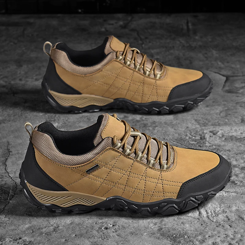 Man Hiking Shoes Arrival Leather Climbing Trekking Hunting Sneakers Wear-resistant Outdoor Sport Shoes Sneakers For Men 2022 New