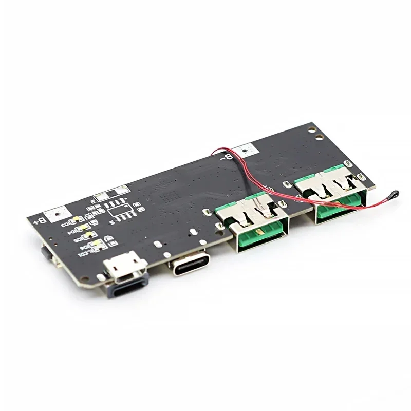 Внешний аккумулятор QC4.0 PD3.0 светодиодный с двумя USB-портами 5 В 22 А 18650 Вт