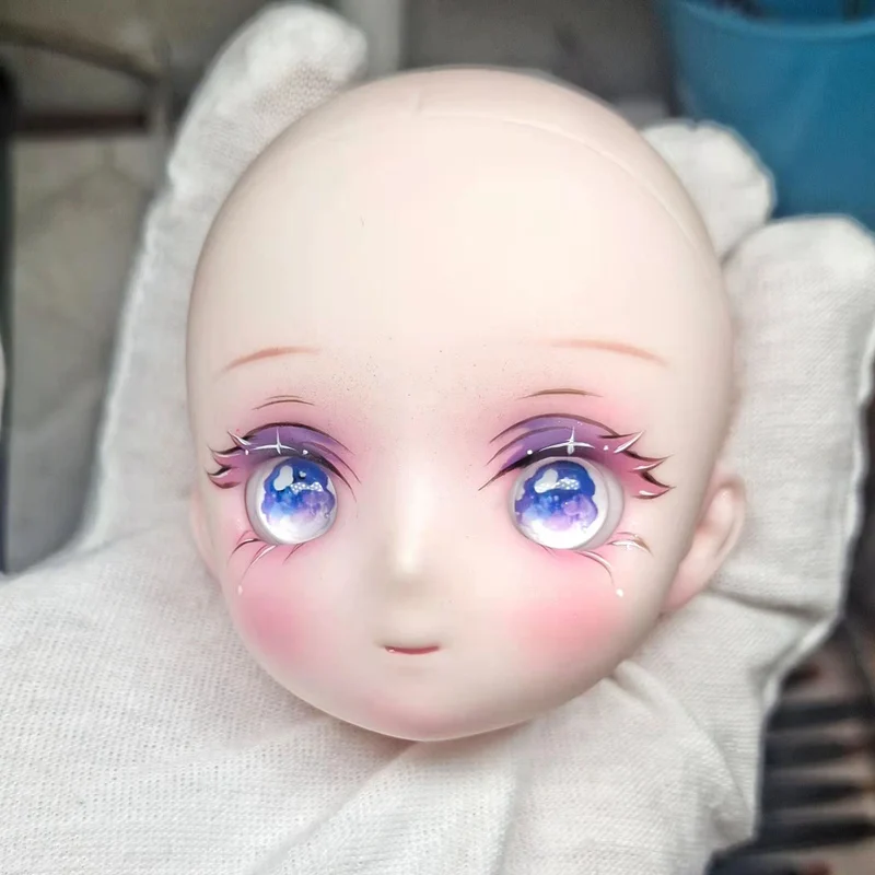 

1/6 Bjd 28 см аксессуары для кукол аниме голова куклы с макияжем 14 мм зеленые/фиолетовые глаза окружность головы 18 см