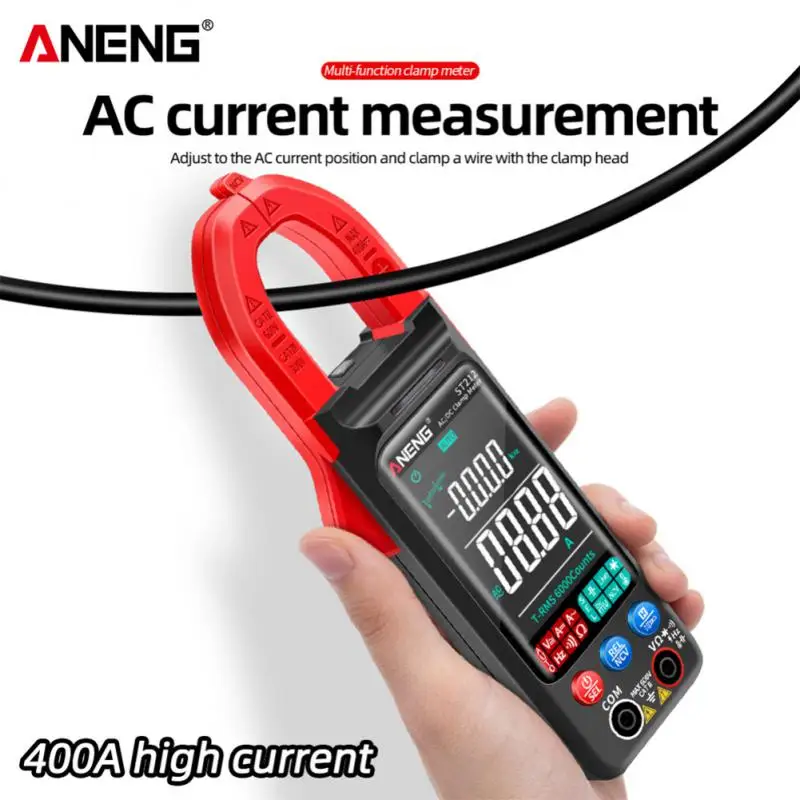 

ANENG ST212 Digital Clamp Meter DC/AC Current 6000 Counts Multimeter Ammeter Voltage Tester Car Amp Hz Capacitance NCV Ohm Test