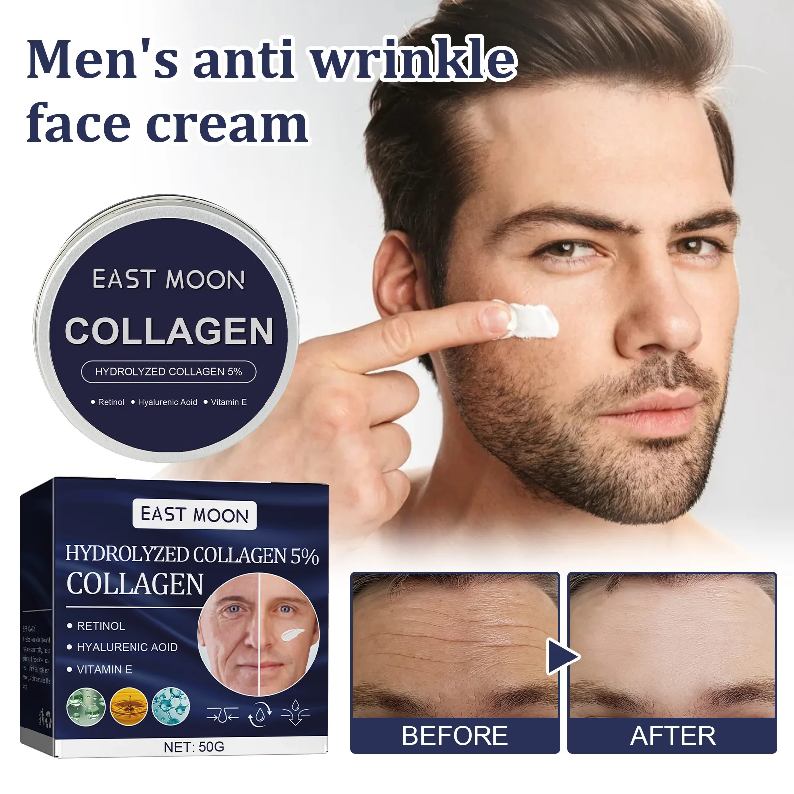 

Men's Anti-Wrinkle Cream Anti-Aging Fades Fine Lines Firming Improve Dry Rough Increase Skin Elasticity Moisturizes Repair Cream