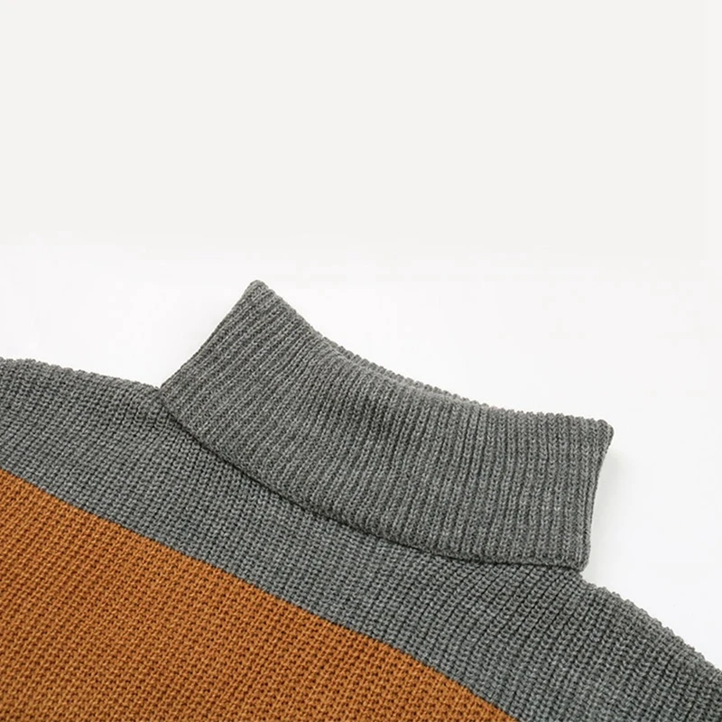 Женский вязаный свободный свитер-водолазка с длинным рукавом | Женская одежда