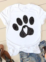 print t shirts cat paw dog love trend short sleeve ladies summer casual clothing women fashion female t clothes graphic tee