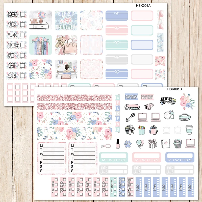 

Милые канцелярские наклейки s, декоративные наклейки «сделай сам», дневник-планировщик, адаптированные для наклеек на план hoboweek, декоративн...