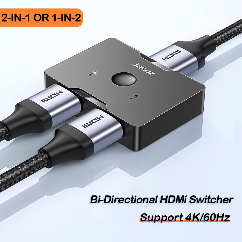 

Двунаправленный HDMI-коммутатор 2in1 или 1in2, совместимый с проектором, телевизором, PS5 NS Switch/PS4/Xbox для ноутбука с портами Type-C
