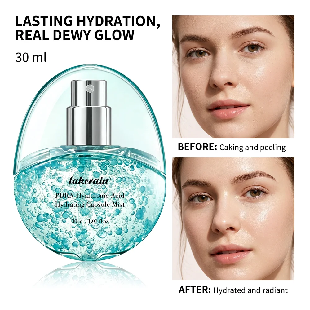 Фото 30 мл PDRN Collagen Glow Facial Serum Spray: Увлажняющий спрей-мист для лица, глубоко увлажняющий, смягчающий и разглаживающий кожу. Корейская косметика. №4
