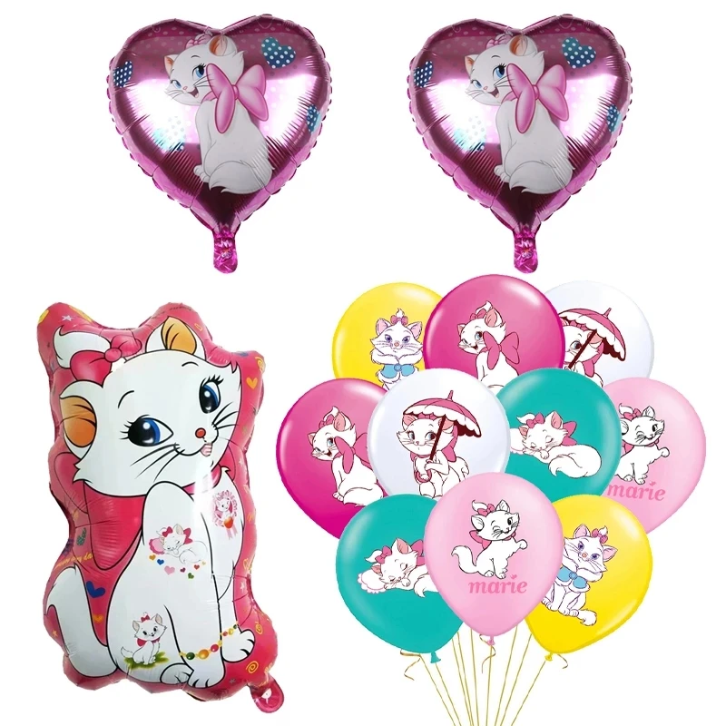 Воздушные шары в виде кота Мари розового цвета украшение для вечеринки честь Дня
