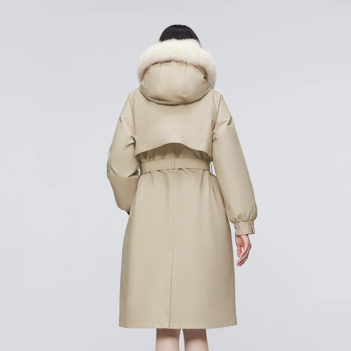 Женская зимняя пуховая куртка BOSIDENG с воротником из натурального меха