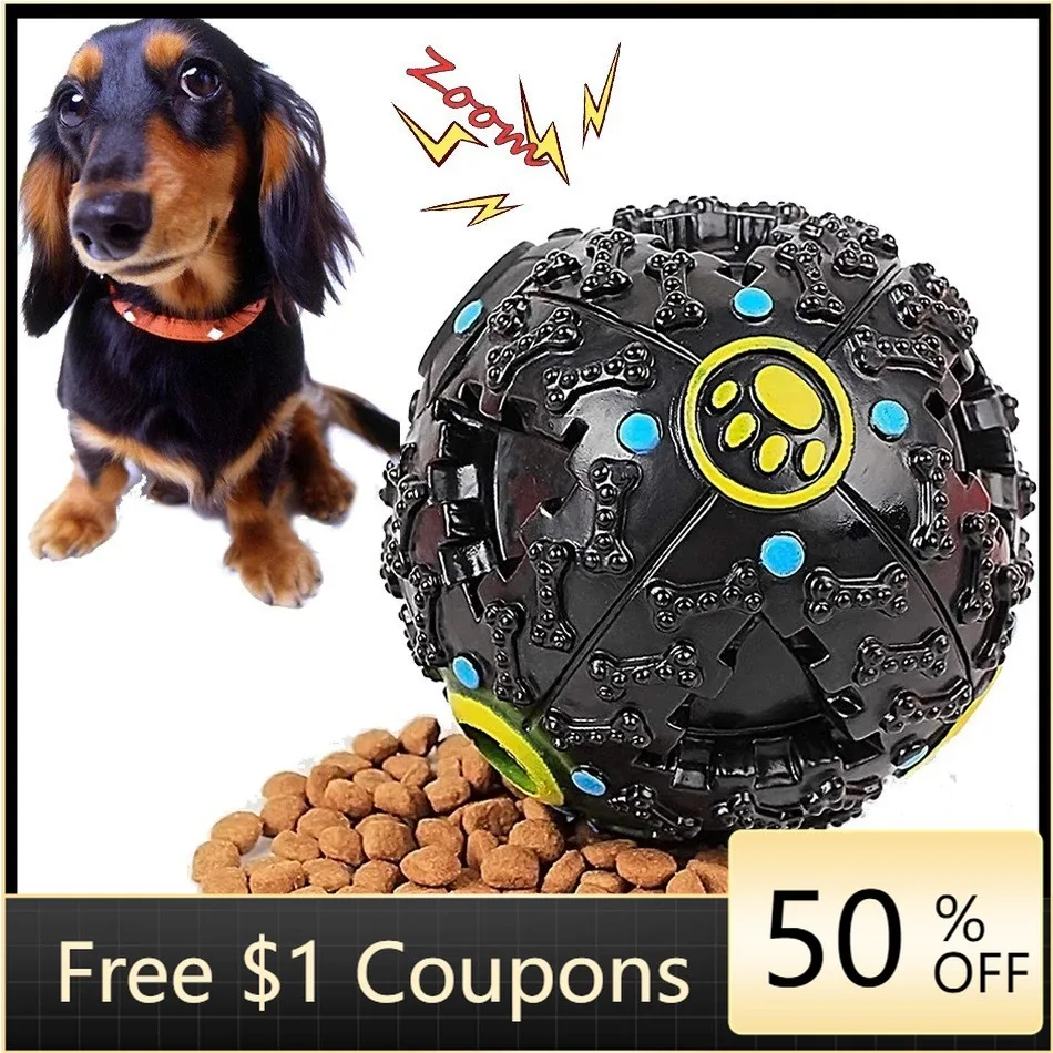 

Candy Color Squall Ball Pet Food Dropping Ball Pet Puzzle the Toy Dog Toy Sounding Toy Squeaky Ball Round Puppy Product