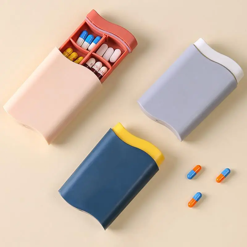 Travel Pill Organizer Daily Pill Case Portable Medicine Vitamin Holder Container Small Pill Case For Purse Handbag Backpack