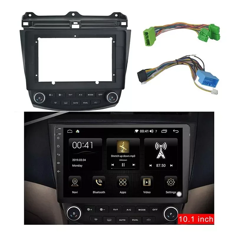 

NEW2023 10.1 Inch Car Radio Fascia Panel Dash Car DVD Frame With Wire Harness For HONDA Accord 7Th 2003-2007