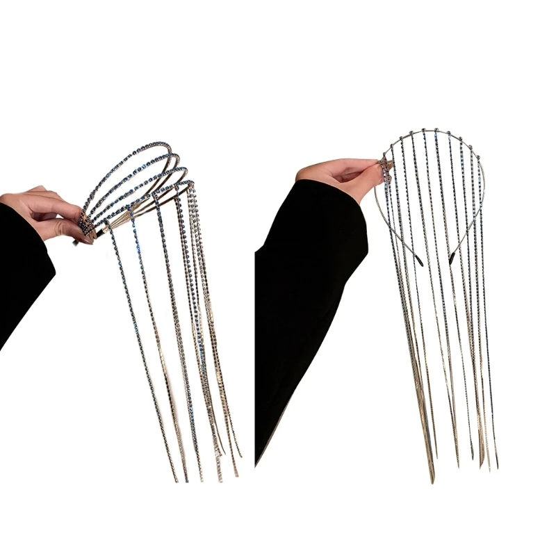 

Стразы, повязка на голову с цепочкой, повязка на голову, стразы повязка на голову с бахромой