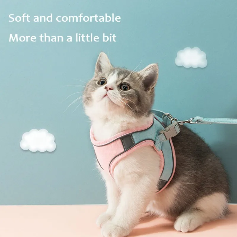

Dog Harness Leash Suit For Small Medium Dogs Outdoor Walking Leashes Cat Vest Chihuahua Chest Strap Dog Products Pet Accessories