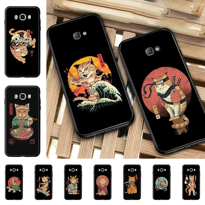 

Japanese Cat Phone Case for Samsung J 2 3 4 5 6 7 8 prime plus 2018 2017 2016 core