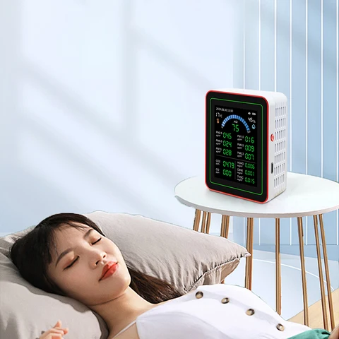 Датчики монитора качества воздуха 18 в 1, обнаруживают CO2 PM2.5/PM10 HCHO TVOC, профессиональный детектор качества воздуха для дома, отеля, офиса, автомобиля