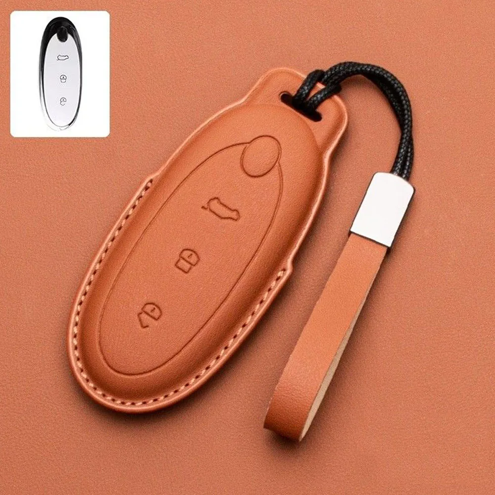 

Для Dongfeng Nammi Box 01 2024 2025 кожаный автомобильный чехол для смарт-ключа, чехол с дистанционным управлением без ключа, брелок, аксессуары