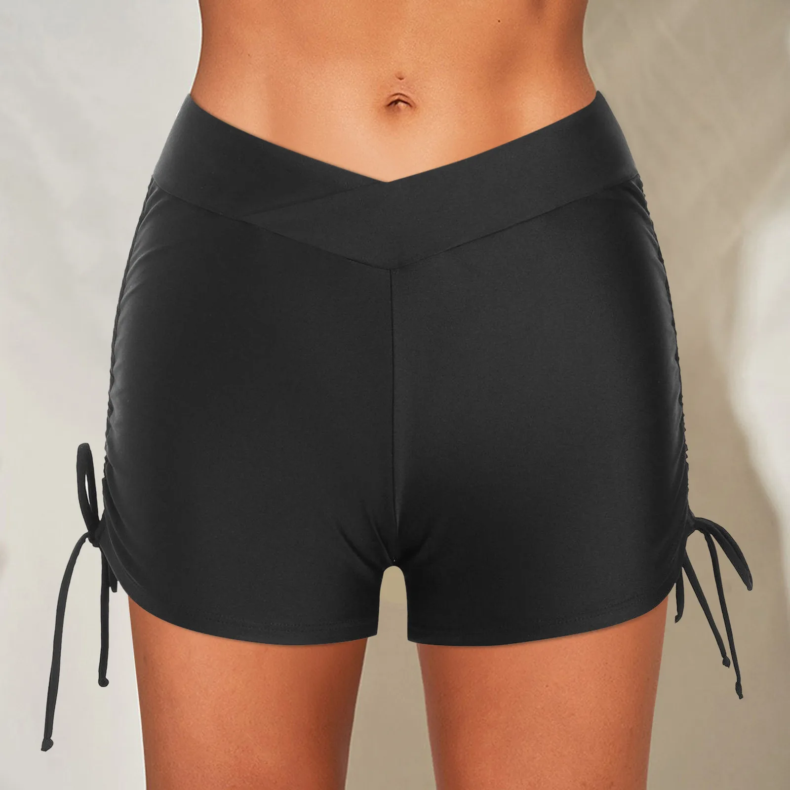 

Shorts Waist Bottom Beach High Running Swim Bikini Swim Bottoms Swimwear Beach Bikini Briefs Women Tankini Shorts Swimwears