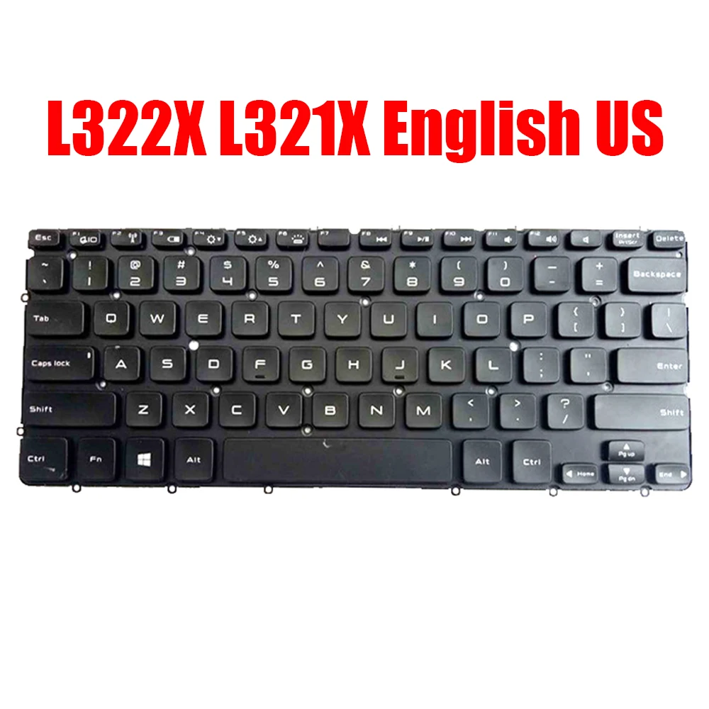 

English US Keyboard For DELL For XPS 13 L322X L321X 9333 12 9Q23 9Q33 9Q34 L221X MP-11C73U4J920 AED13R00110 0MH2X1 MH2X1 Backlit