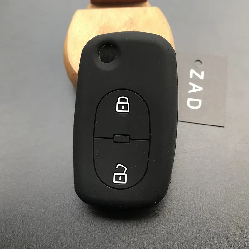 

Чехол ZAD из силиконовой резины для автомобильного ключа, чехол-накладка для Audi A2 A3 A4 A6 A8 TT с 2 кнопками, складной пульт дистанционного управления, Стайлинг автомобиля без ключа