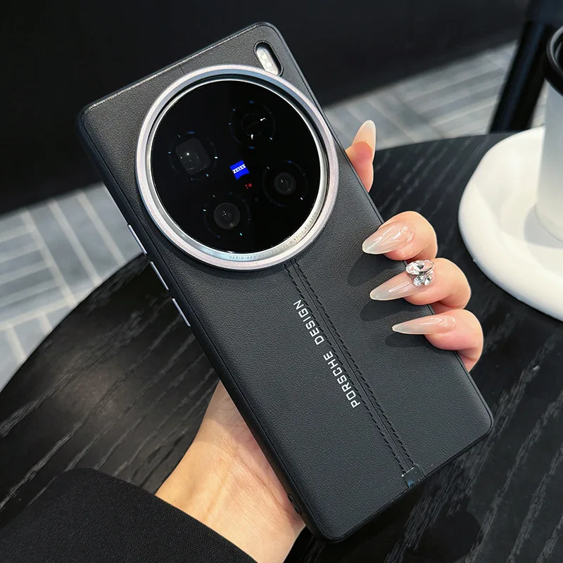 Деловой кожаный магнитный чехол MagSafe для телефона Vivo X100 Ultra ...