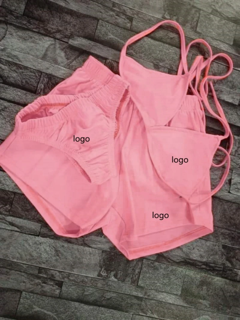 Летняя женская тройка для плавания N--K 2022: бикини, комплект из трех цельных купальников с фирменным логотипом, сексуальное пляжное обмундирование.