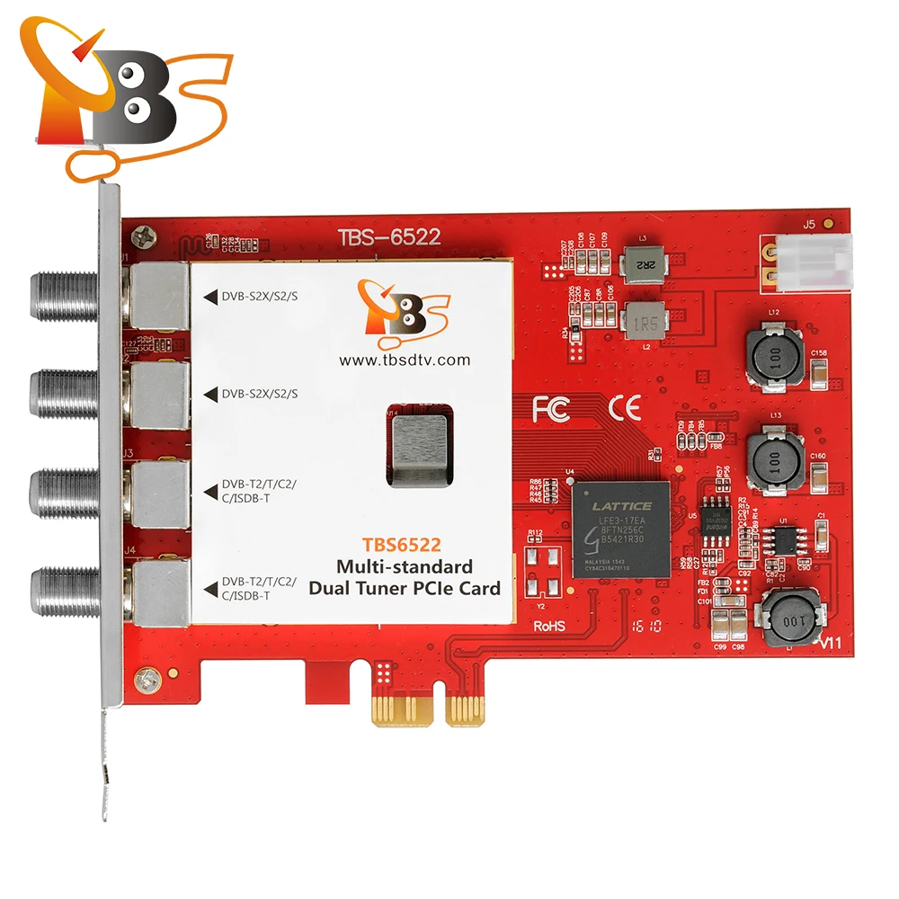 

TBS6522 DVB-S2/S DVB-C DVB-T/T2 и ISDB-T двойной тюнер PCI-e карта для получения бесплатных каналов на 2 частоты