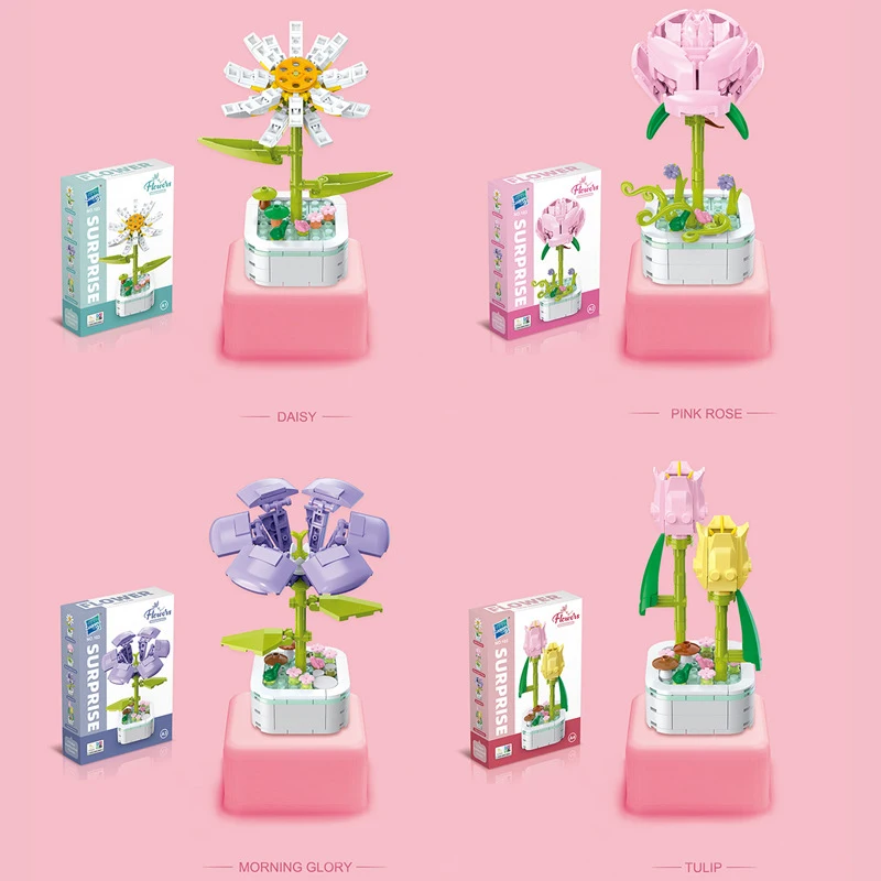 AMAZINGBLOKS Строительные блоки цветы набор