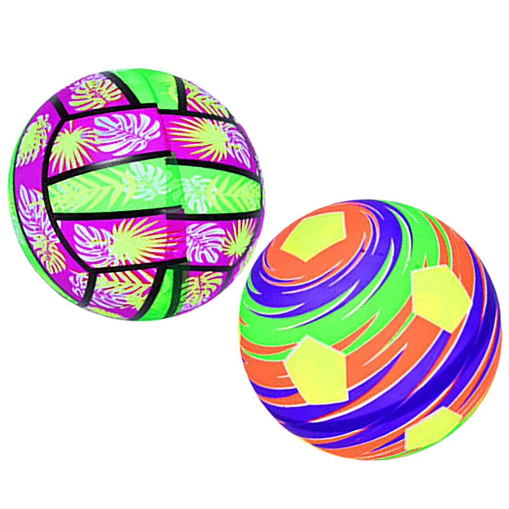 

2 Pcs Swing The Ball Child Kid Football Colorful Volleyball Plastic Glowing Soccer Toy