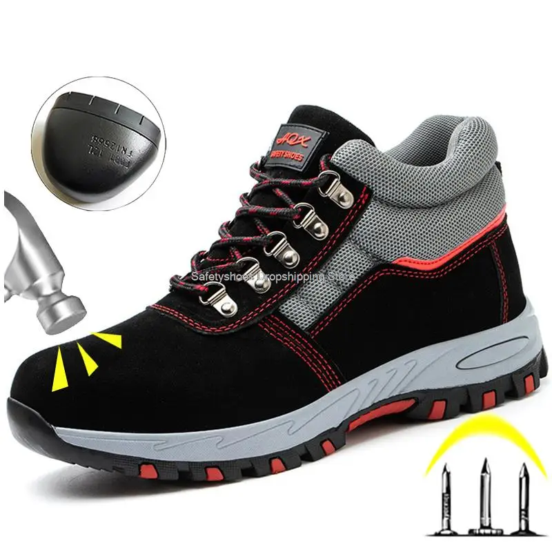 Construction Work Shoes Men Steel Toe 