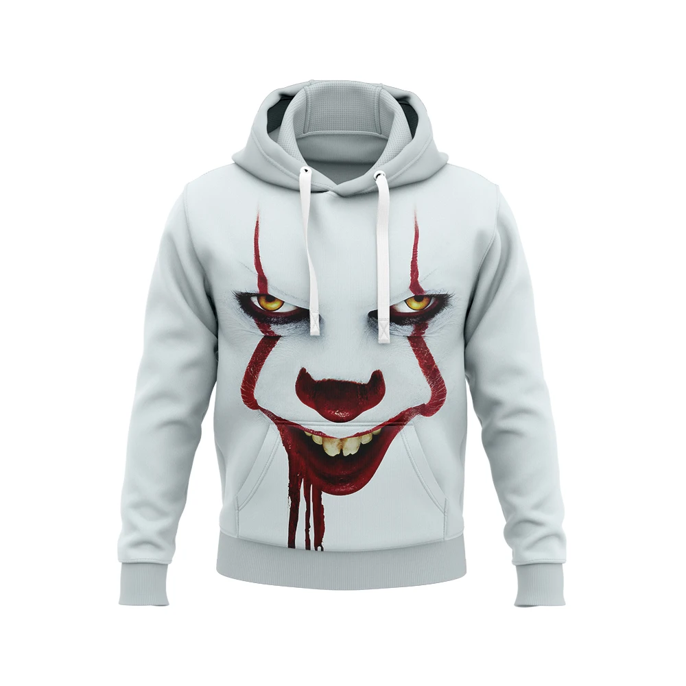 2022 Chucky 3D Print Hooded Sweatshirt Men Women Fashion Casual Oversized Hoodie Funny Clown Harajuku Streetwear Horror Hoodies