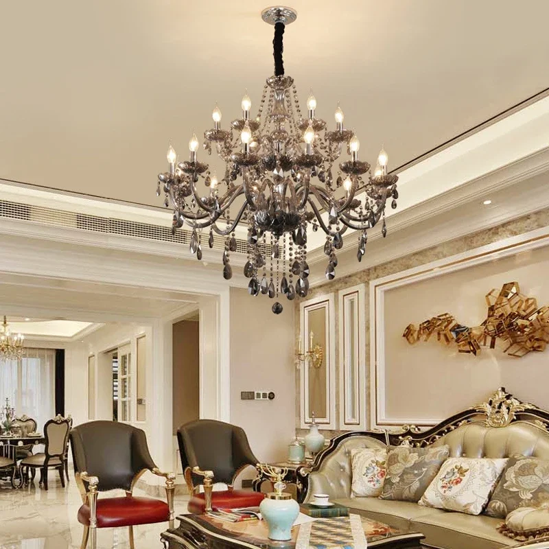 ULANI европейская роскошная фотолампа дымовая серая лампа-свеча для гостиной и