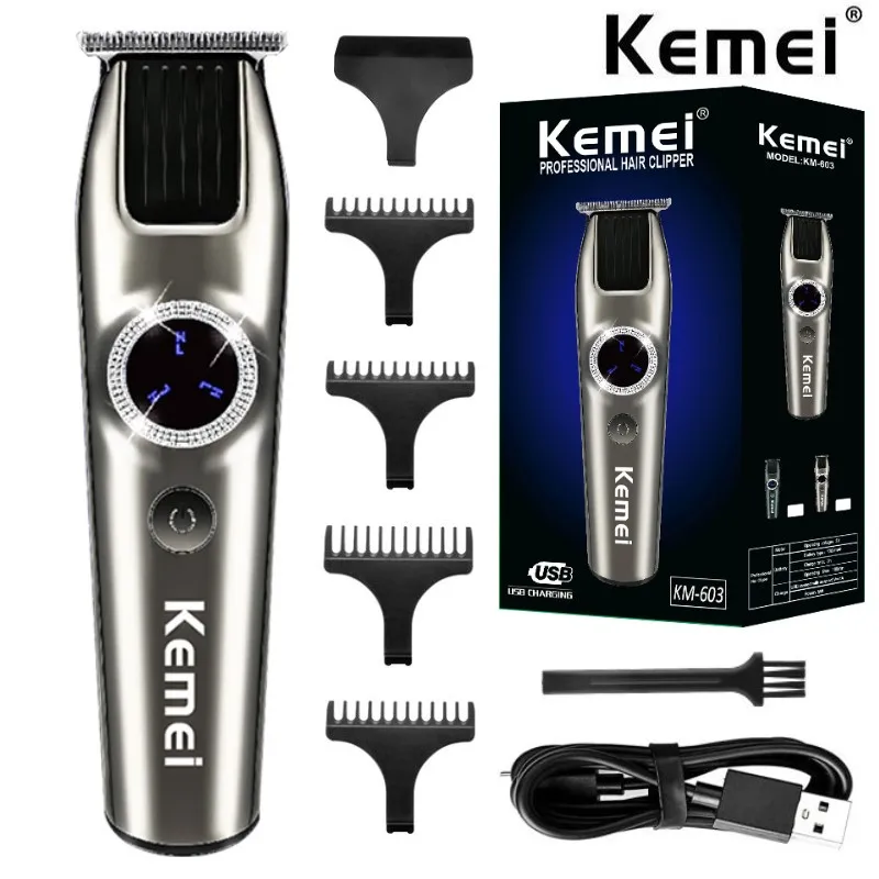 

Kemei Km-603 Hair Clipper Professional Beard Trimmer Barber Hairdresser Men Shaver Haircut Machine Cordless Hair Cutting Machine