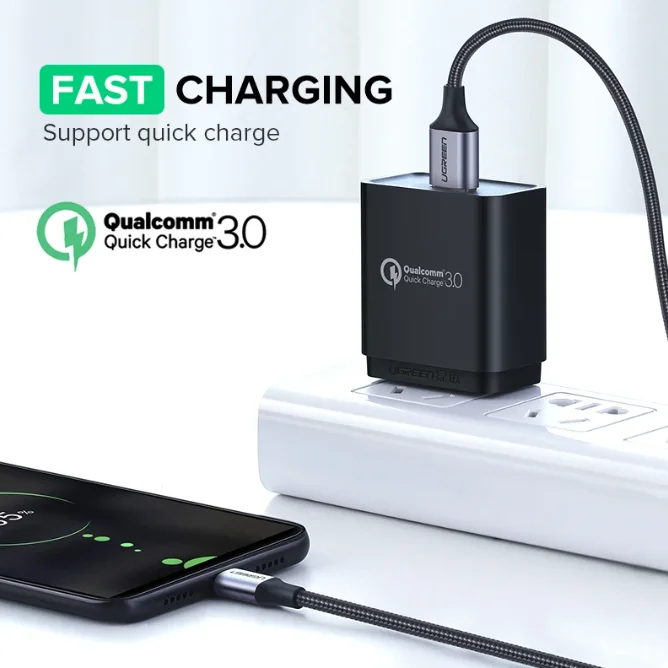 Фото Кабель-зарядка Ugreen Micro USB для Samsung Galaxy S7 S6, быстрая зарядка, шнур для мобильного телефона, USB-кабель для планшета №3