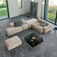 fabric sofa combination nordic small family double sided creative armless living room italian minimalist