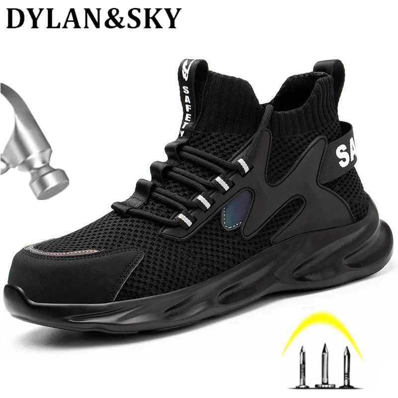 

Men women Work Shoes Steel Toecap Safety Boots anti-smash anti-puncture sport Safety Shoes Anti-static Work Shoes