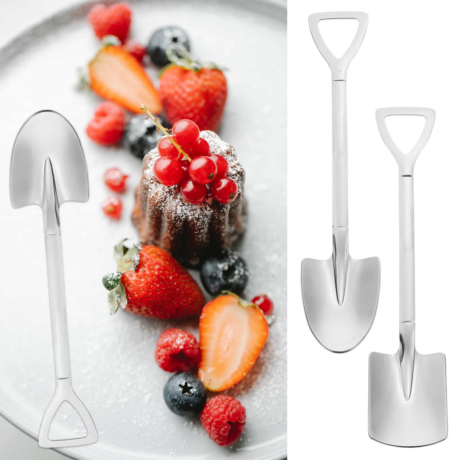 

Spoon Spoons Serving Sugar Dessert Coffee Mini Stirring Soup Mixing Ice Tea Metal Cream Drink Scoop Yogurt Appetizer Set Tasting